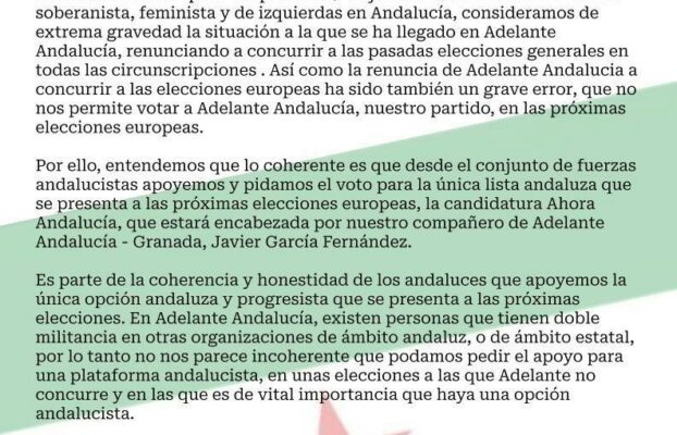 Ahora Andalucía sigue generando ilusión y adhesiones a su candidatura