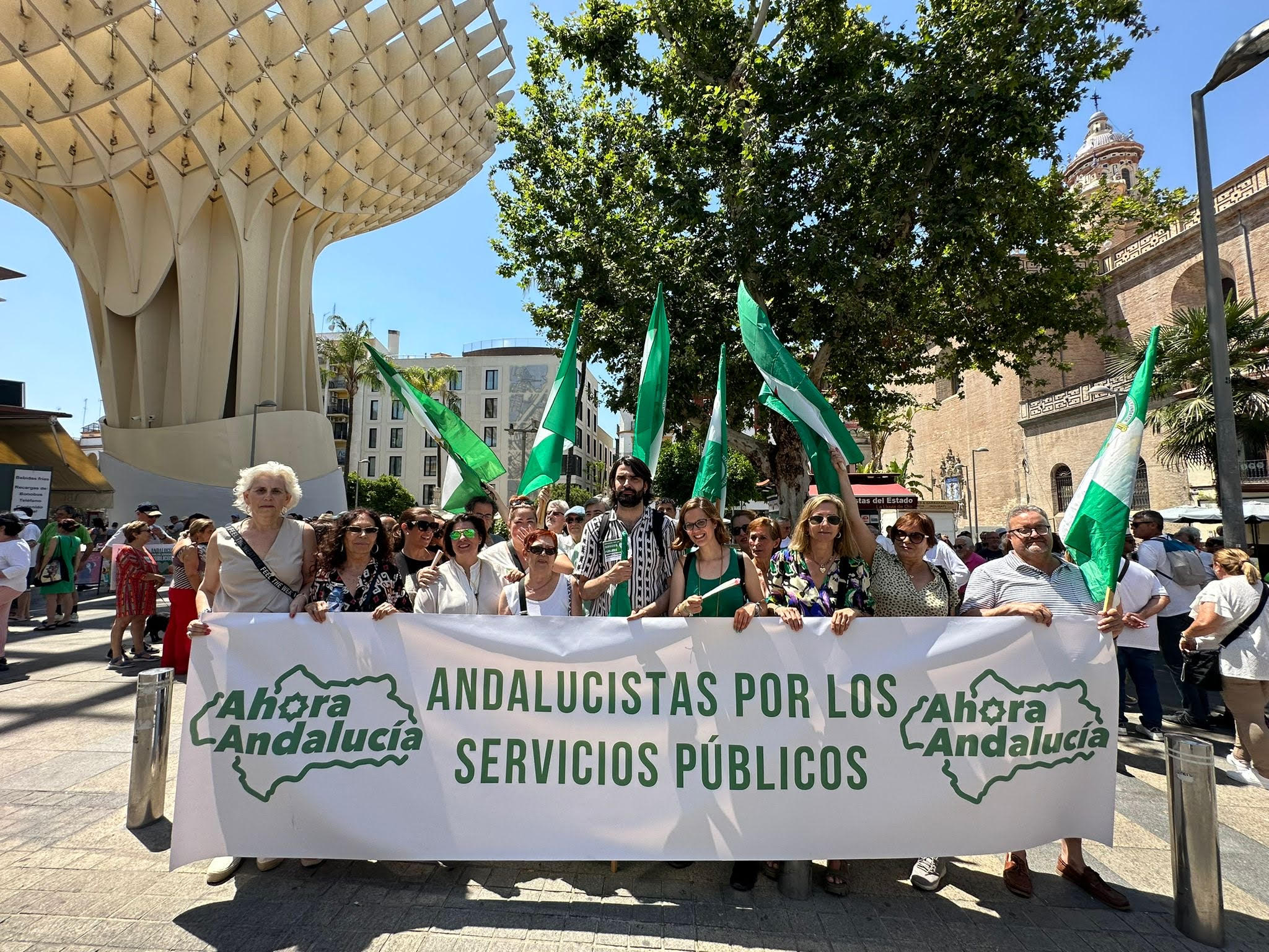 La coalición andalucista “Ahora Andalucía” se une a las manifestaciones en defensa de los servicios públicos